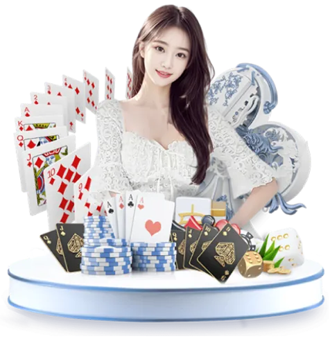 Bàn Poker với chip và lá bài tại vn583